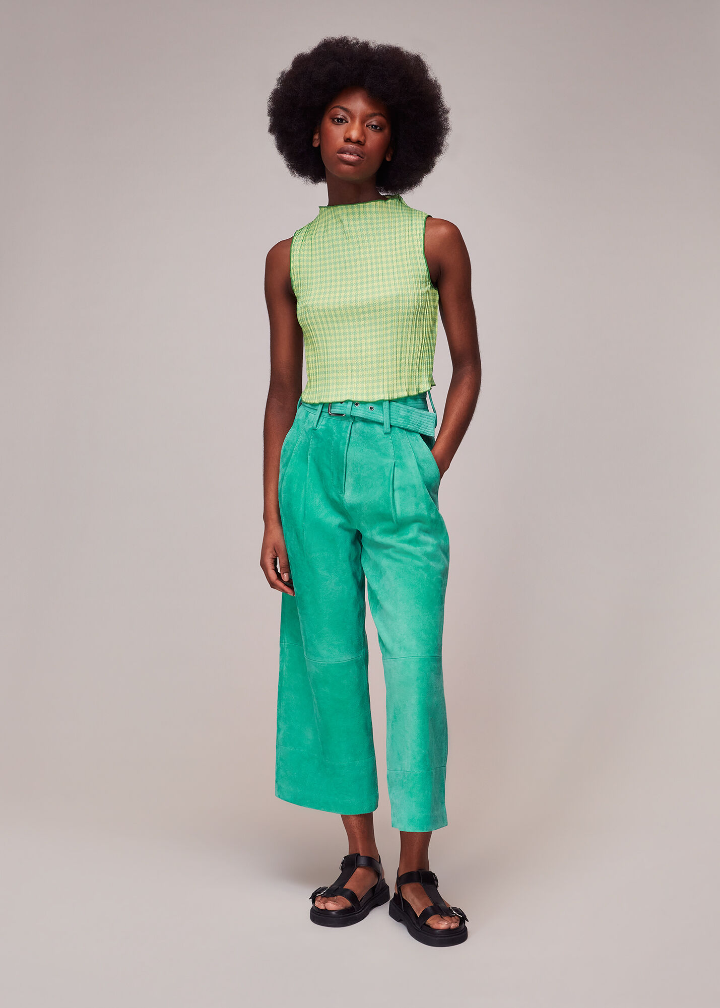 Suede trousers zara deals