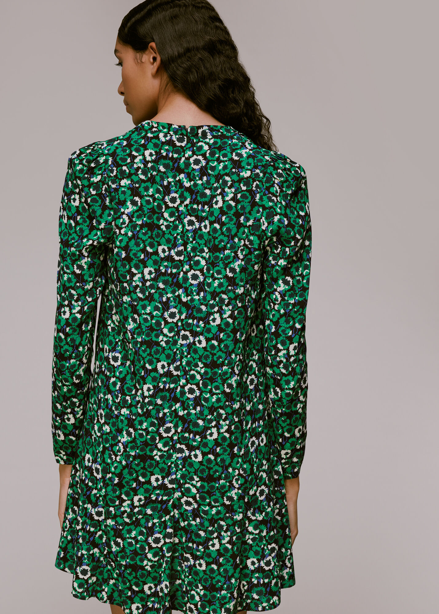 Green/Multi Millie Dandelion Floral Dress WHISTLES Whistles
