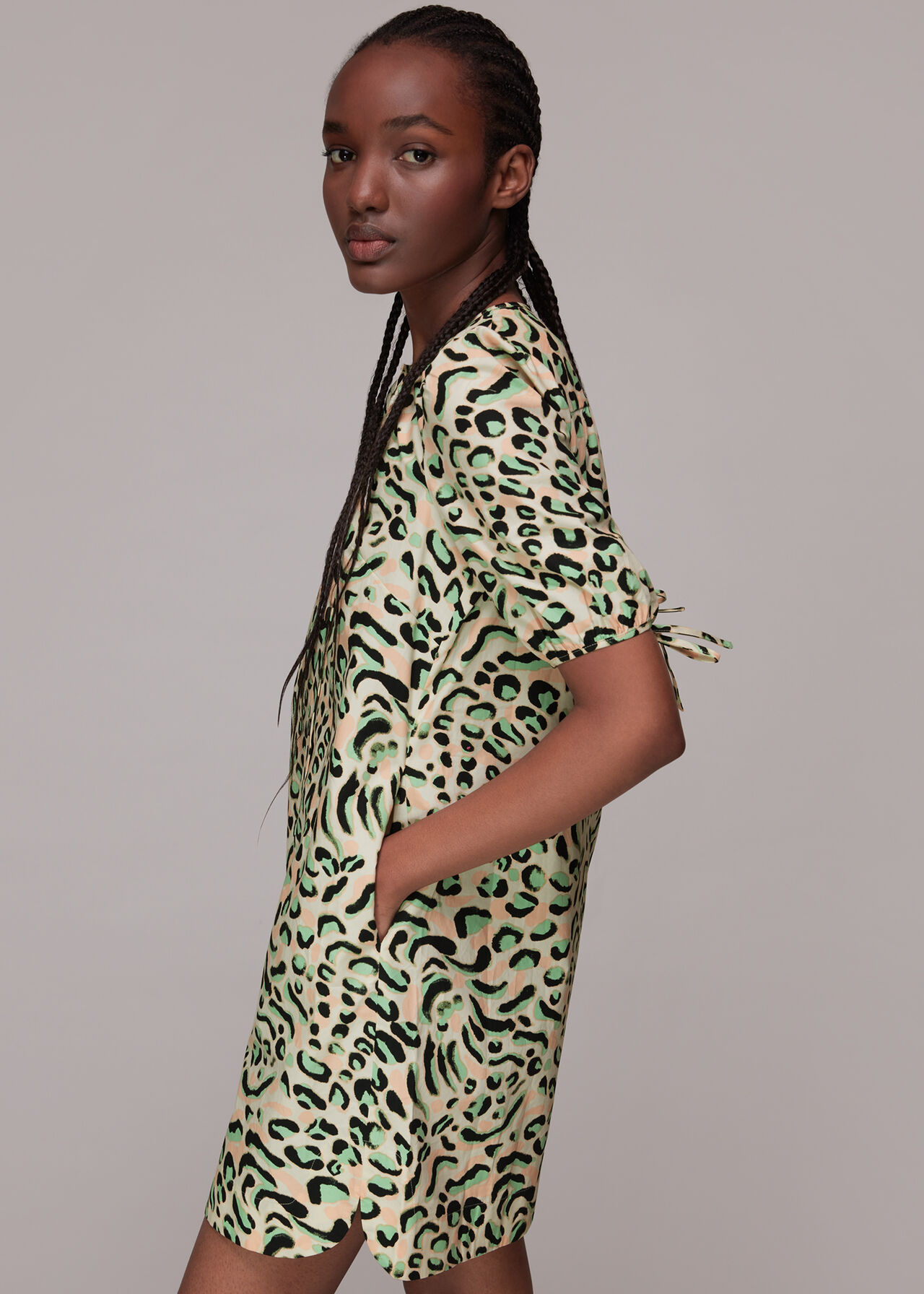 Fluro Animal Button Up Dress