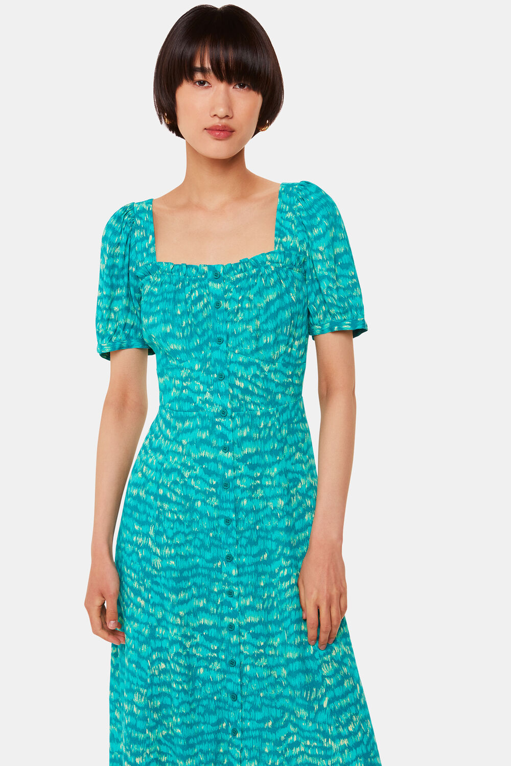 Sketched Grass Midi Dress