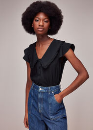 Short Sleeve Collar Top