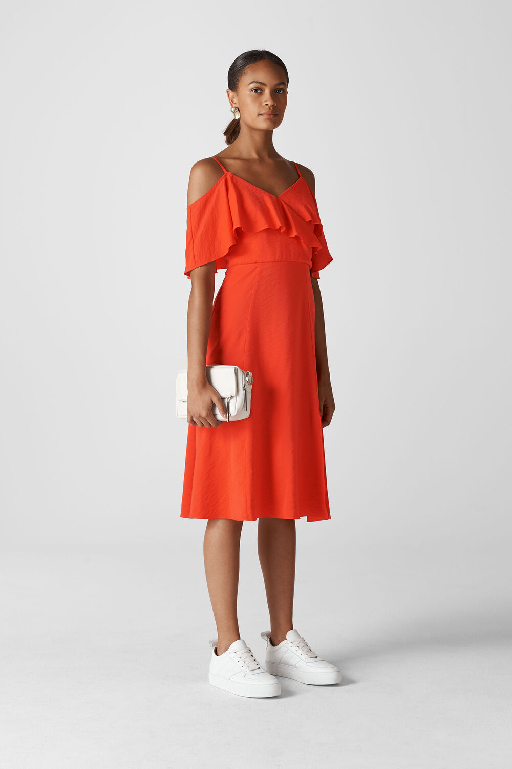 Frill Detail Dress Flame