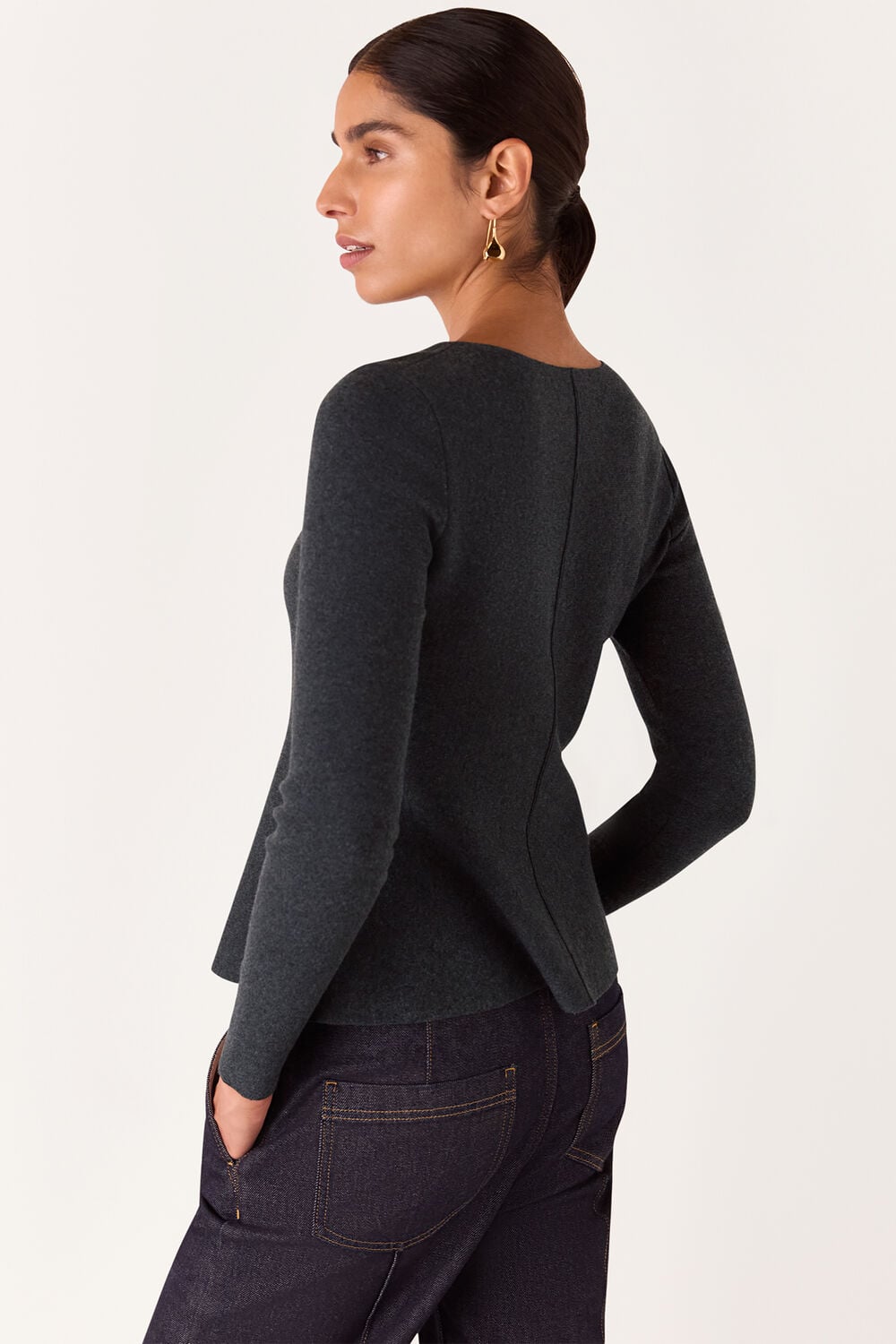 Peplum Detail Knit