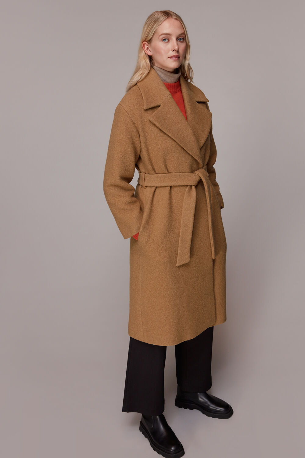 Lorna Wrap Wool Coat