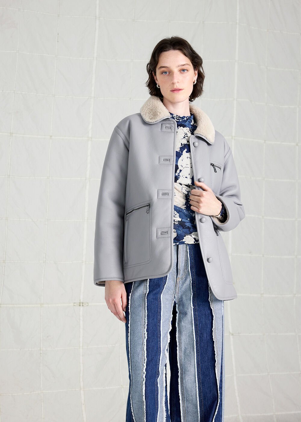 Whistles faux fur jacket on sale