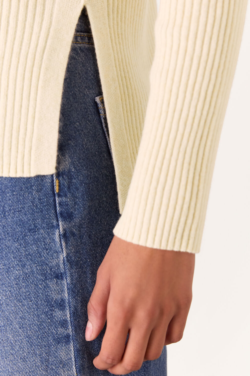 Button Detail Longline Knit