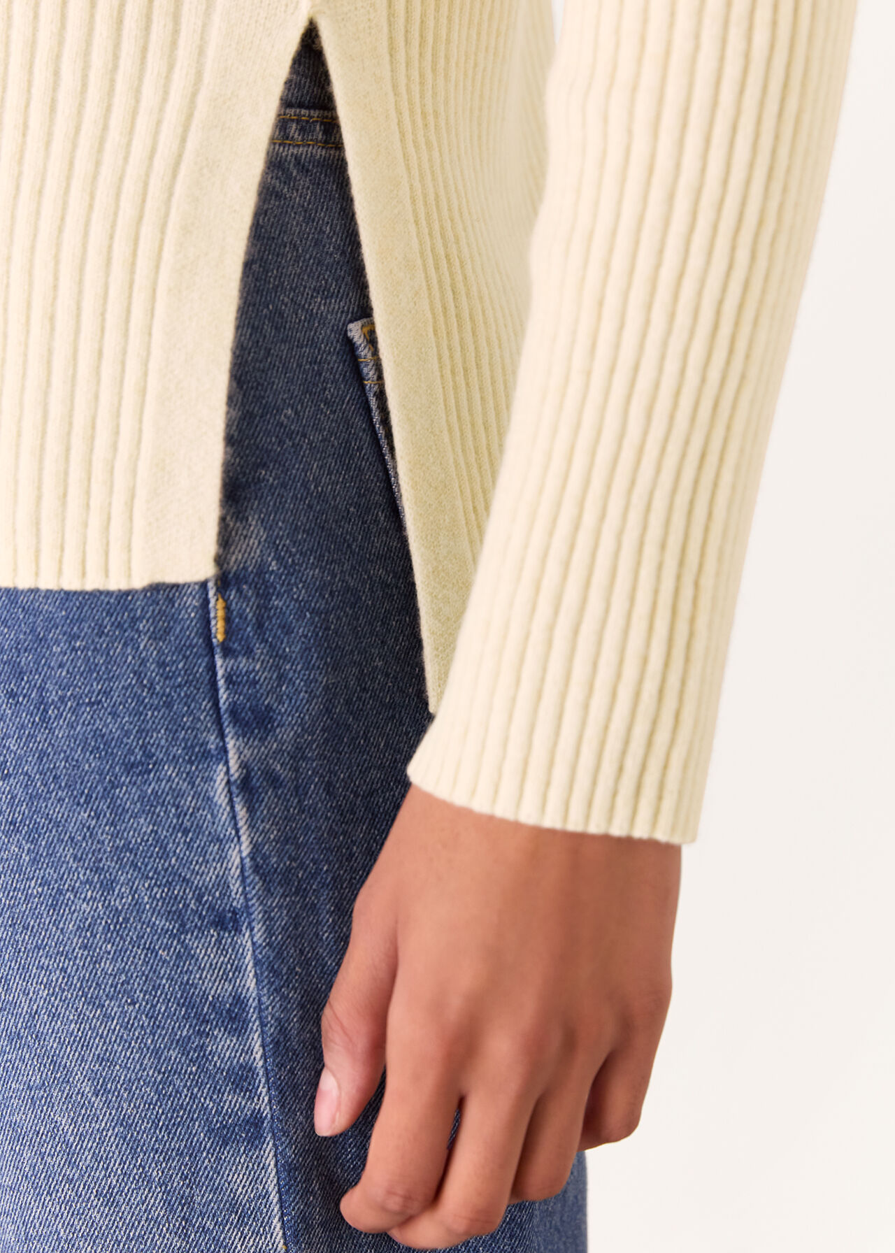 Button Detail Longline Knit