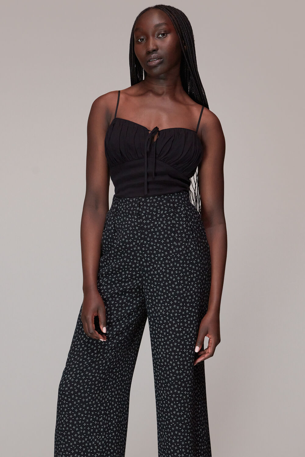 Black Lizzie Geo Dot Print Pants&nbsp;