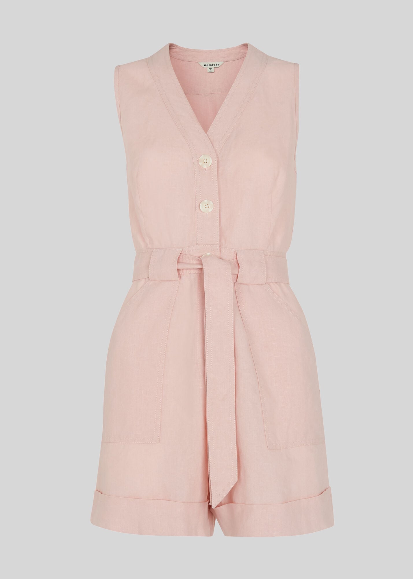 Whispering Blossoms Playsuit in Pastel Pink