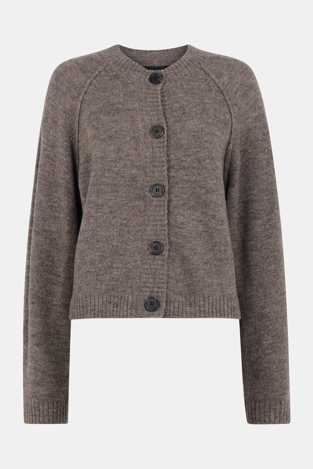 Wool Mix Crew Cardigan