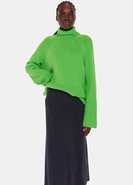 Ottoman Rib Curved Hem Skirt