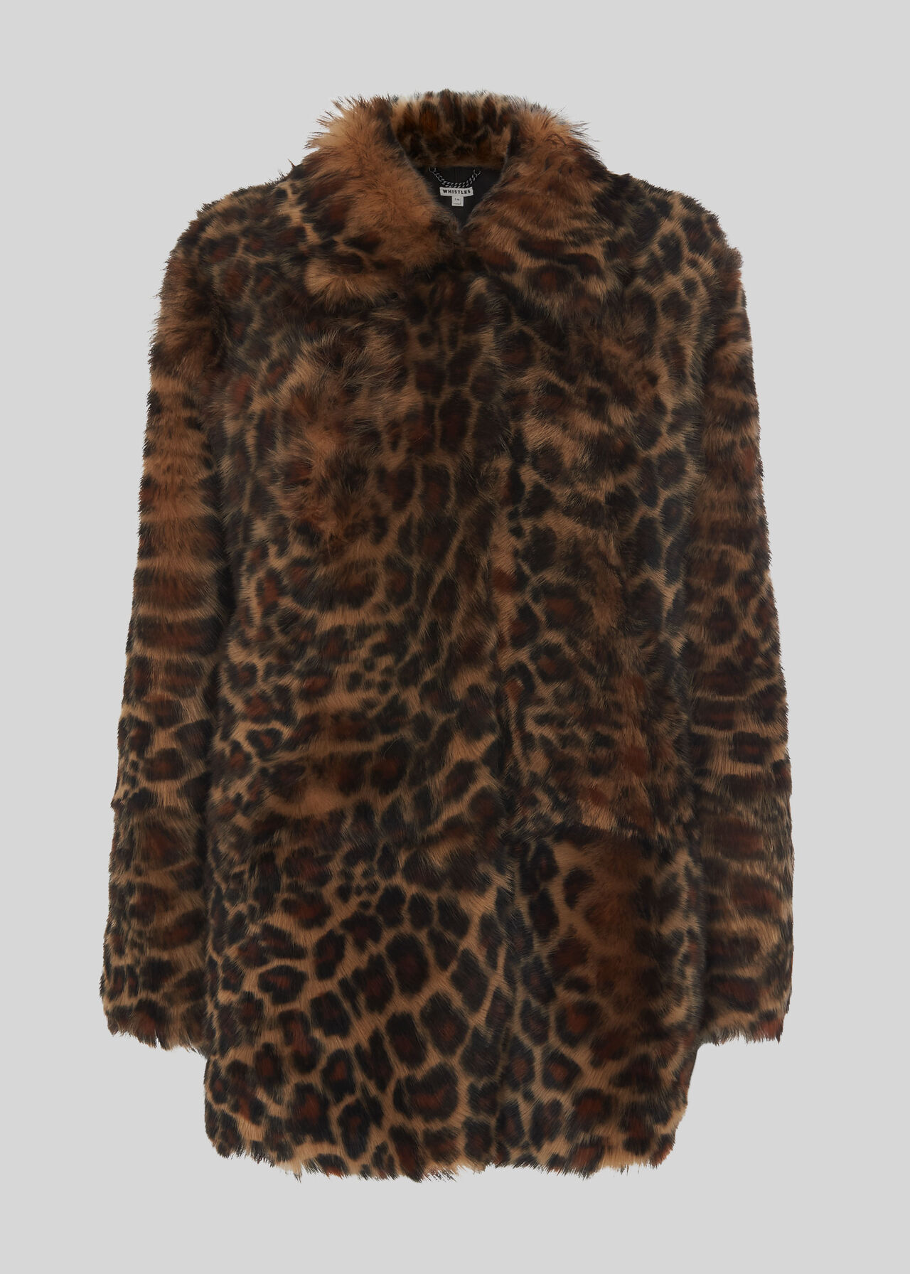 Animal Alba Shearling Coat Leopard Print