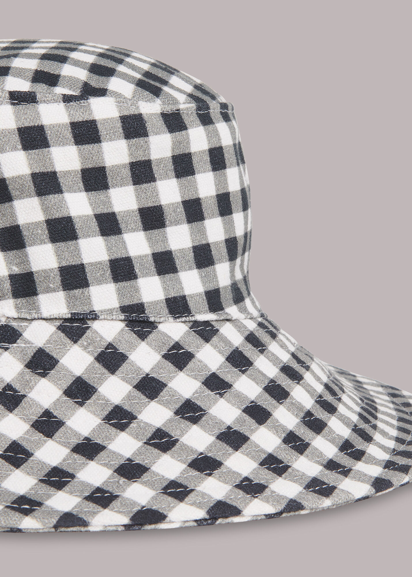 Black/White Gingham Bucket Hat WHISTLES