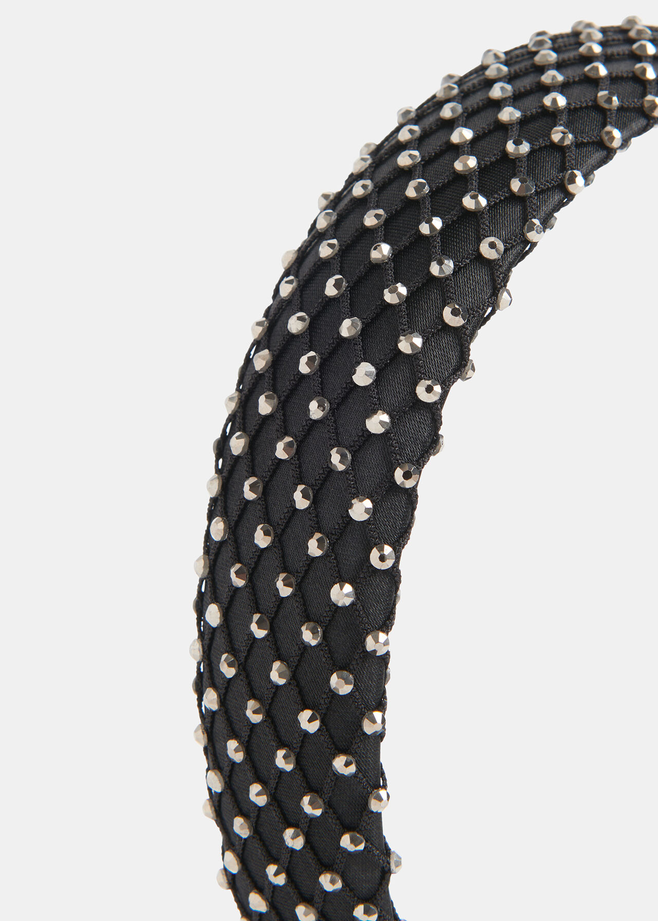 Diamante Mesh Satin Headband