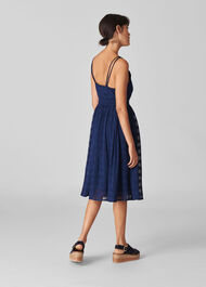 Hari Textured Strappy Dress Navy