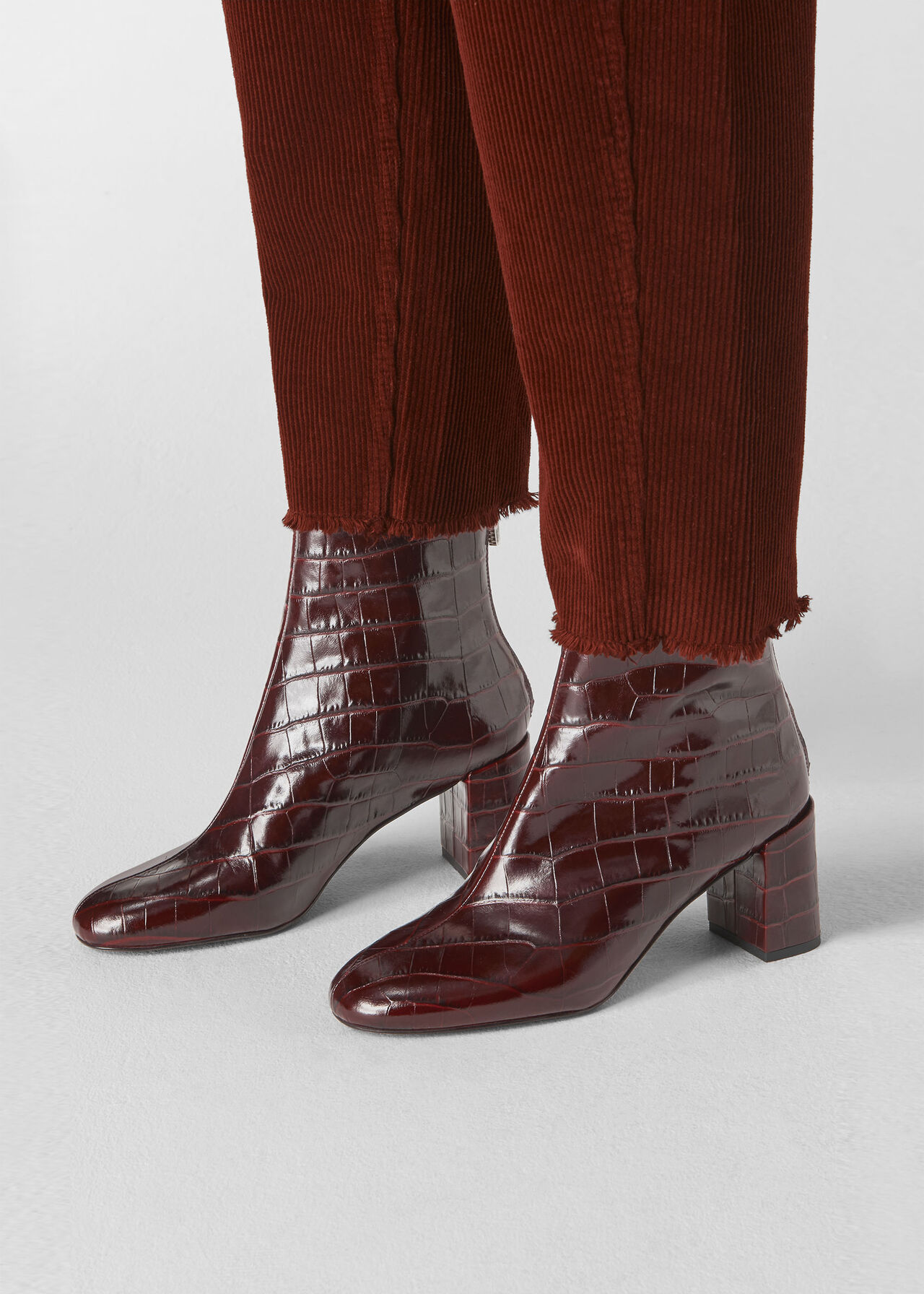 Bartley Back Zip Boot Burgundy