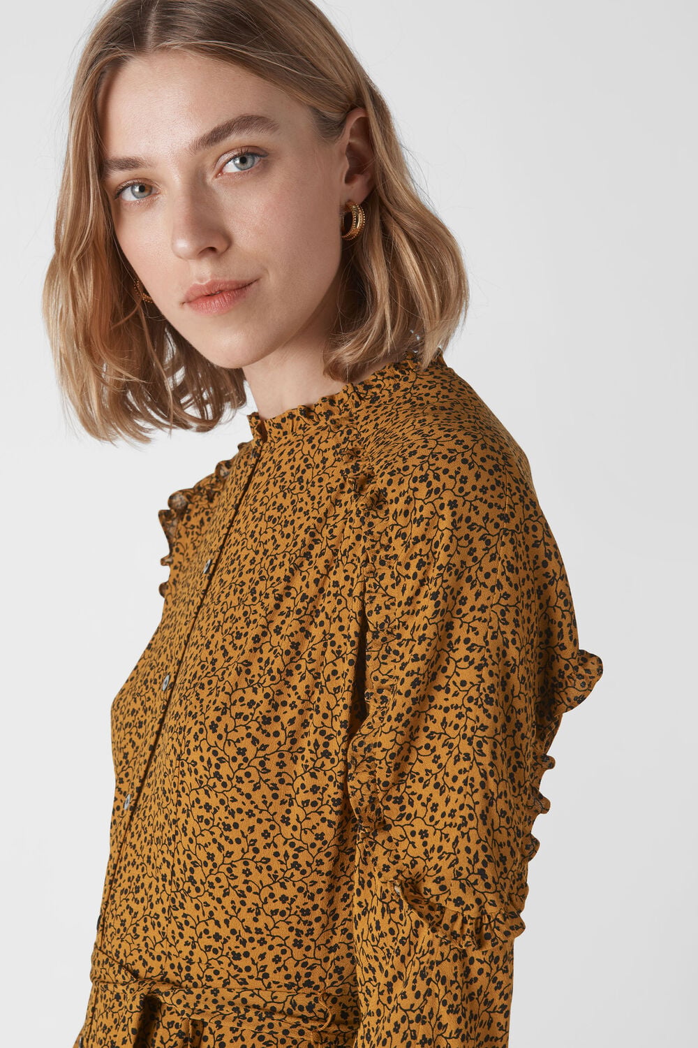 Renee Autumn Floral Dress Yellow/Multi