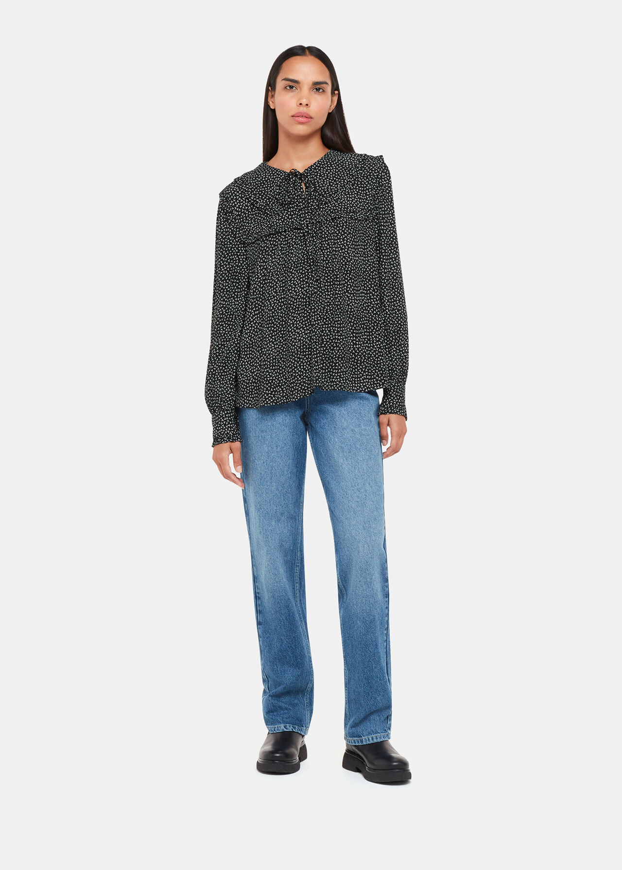 Scattered Y Saskia Collar Top