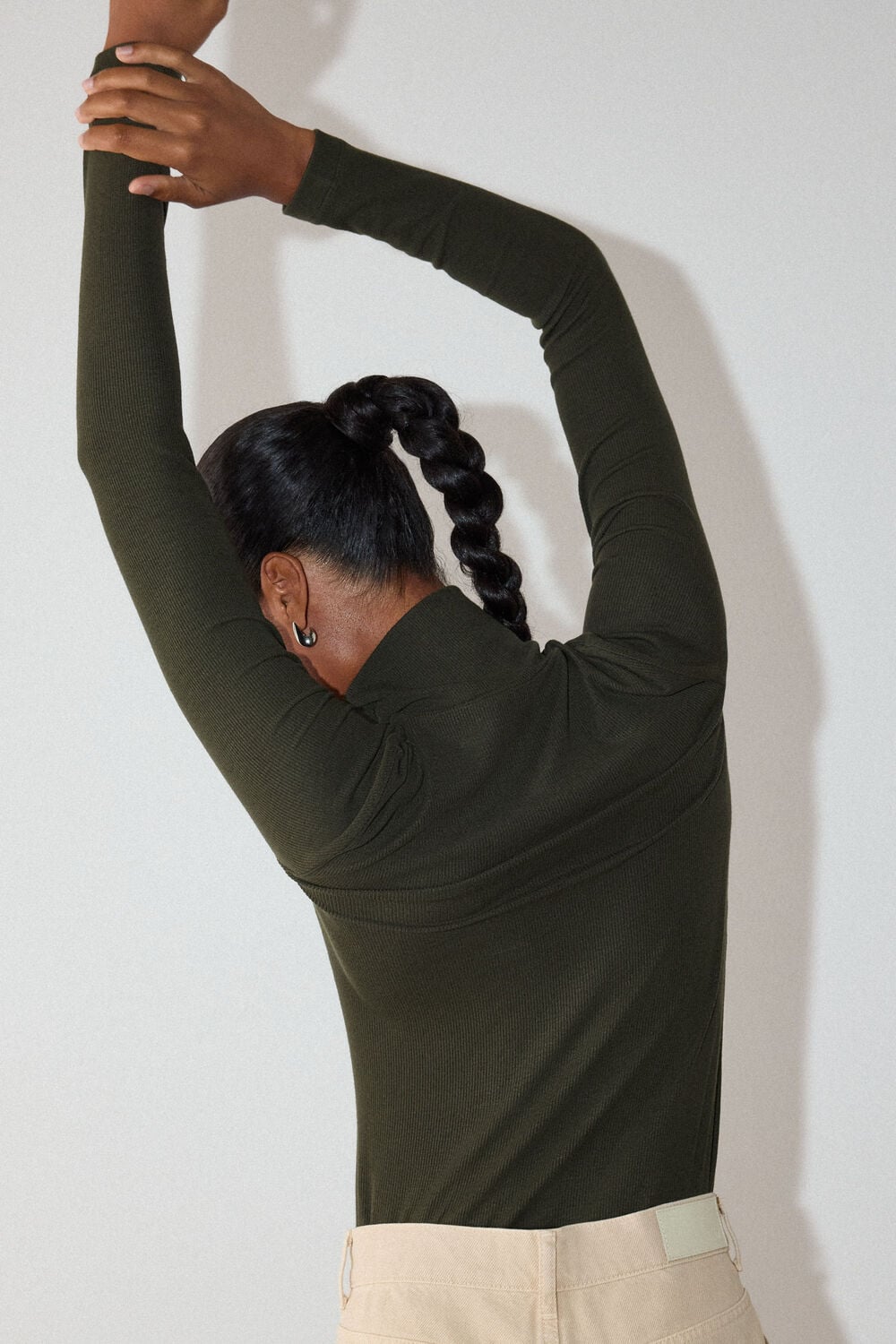 Khaki Essential Ribbed Polo