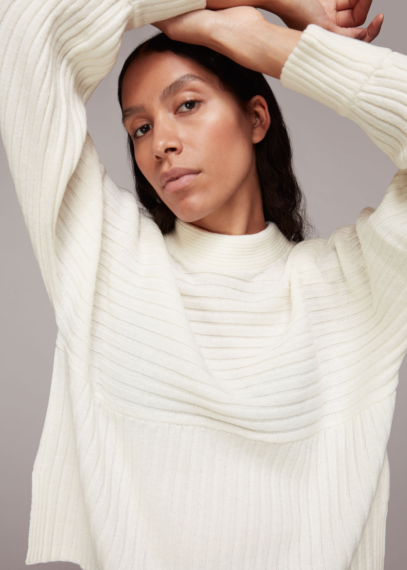 Bp ribbed funnel neck sweater 2025