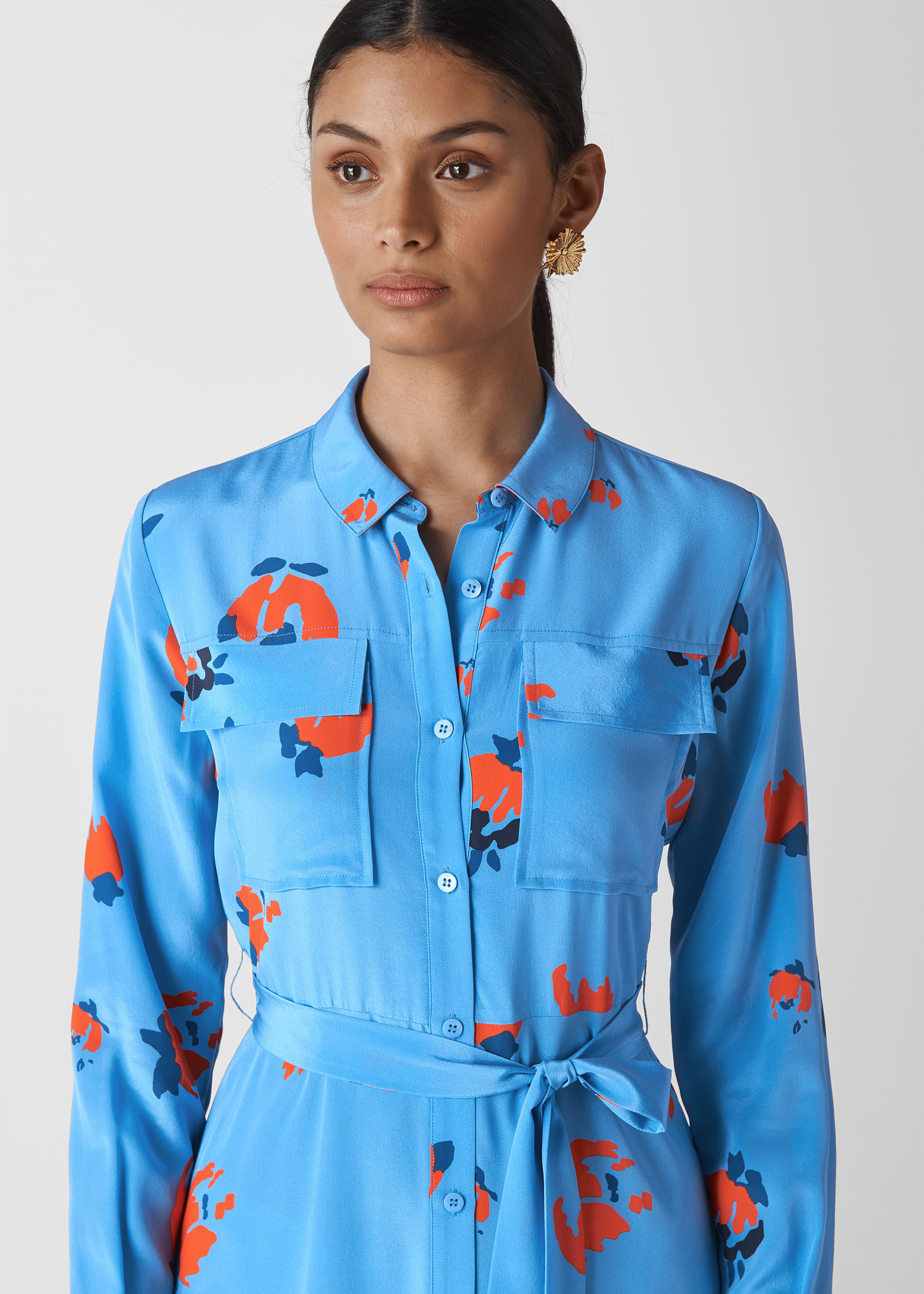 Elfrida bud 2025 print silk dress