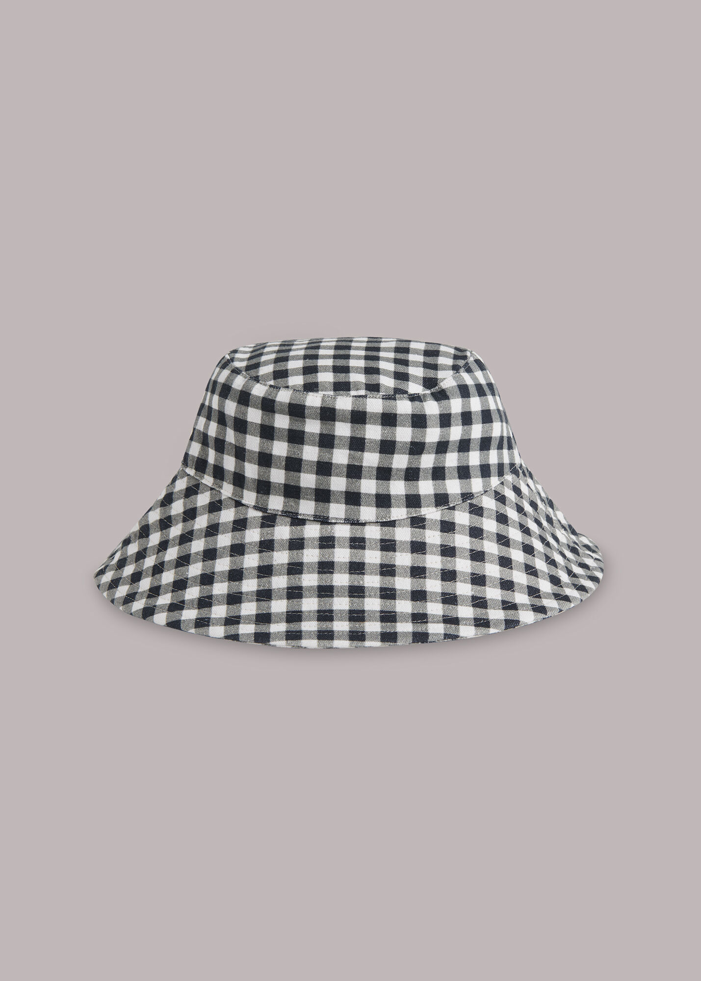 Black/White Gingham Bucket Hat WHISTLES