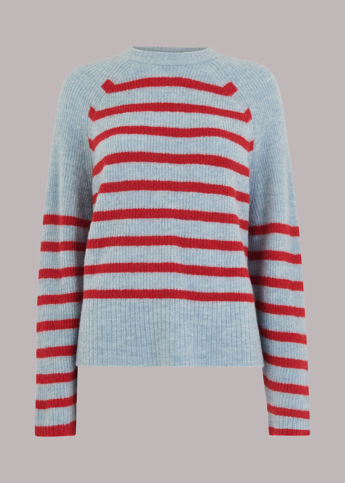 Blue/Multi Eden Stripe Ribbed Jumper WHISTLES