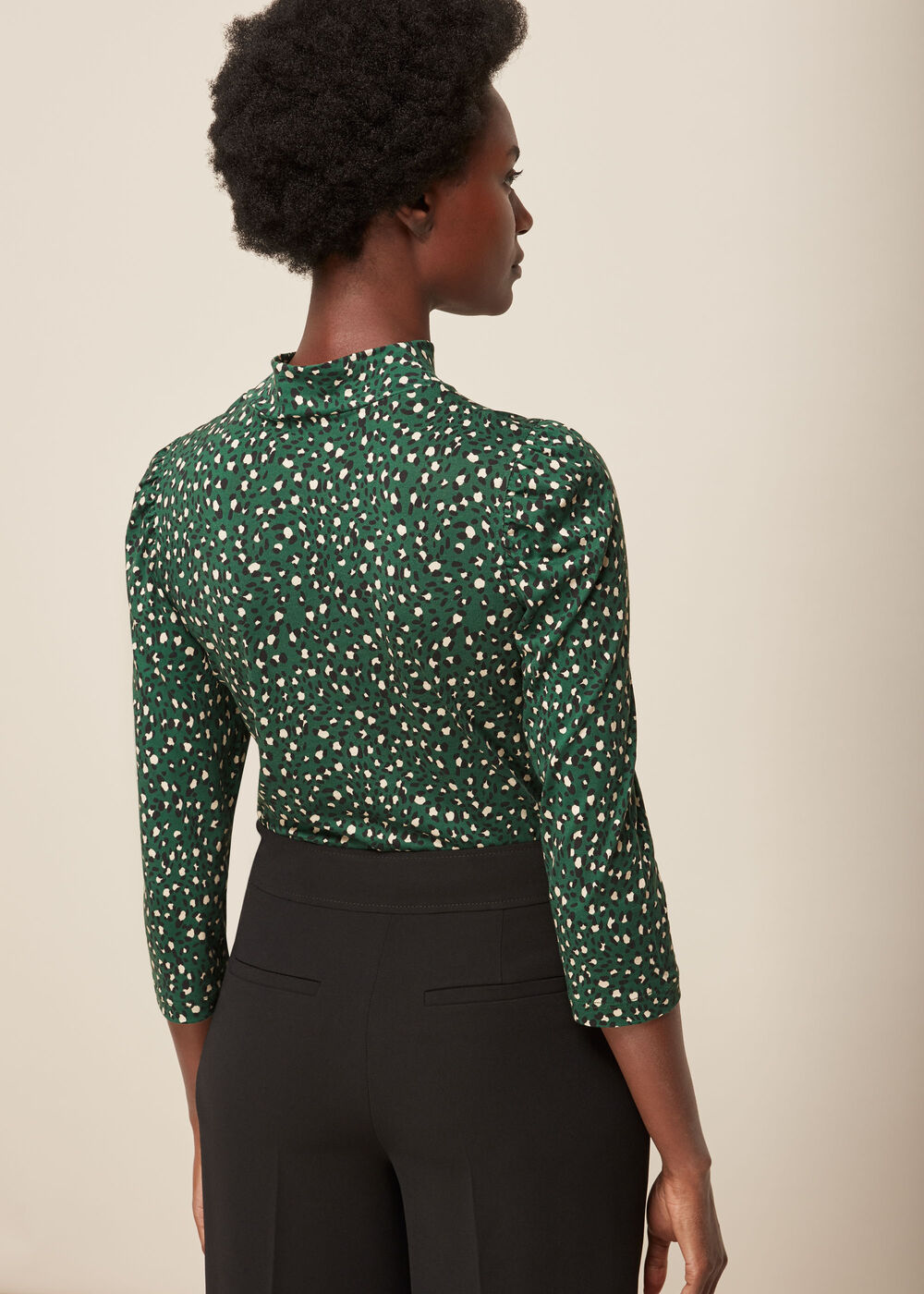 Leopard Print High Neck