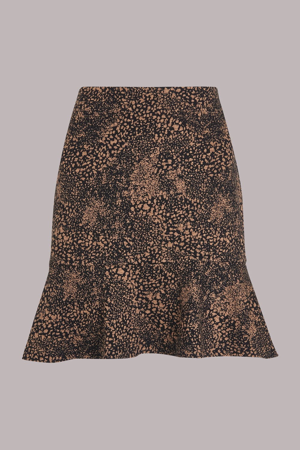 Jacquard Leopard Flippy Skirt