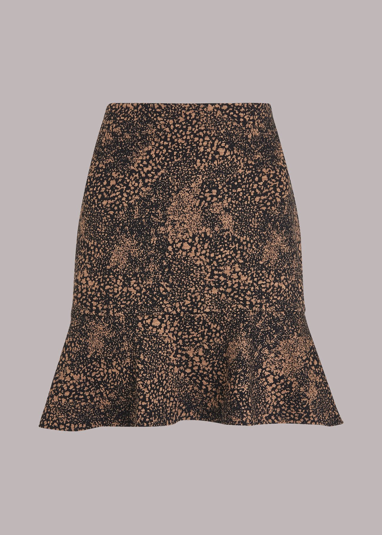 Jacquard Leopard Flippy Skirt