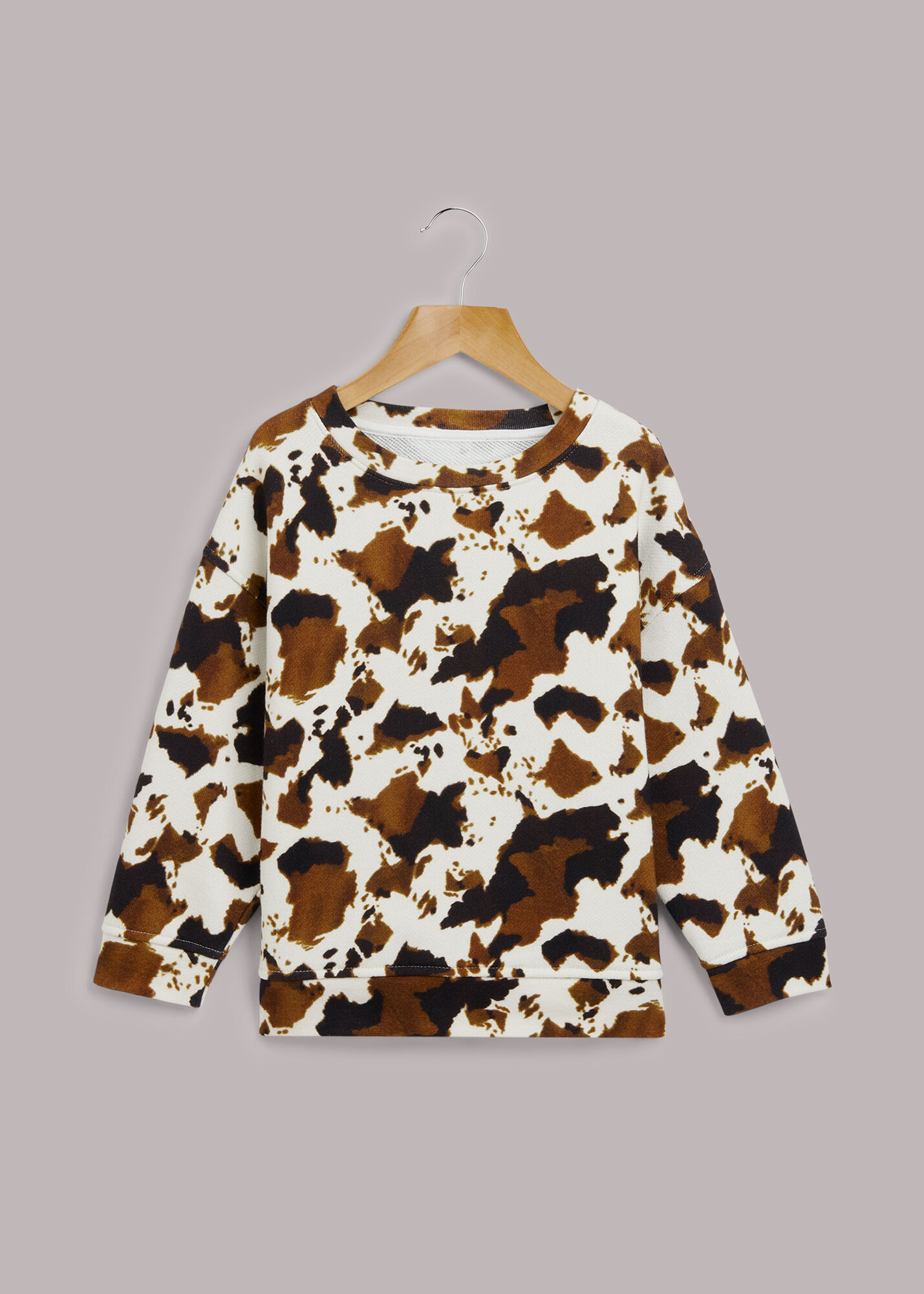 Cow discount print sweatshirt