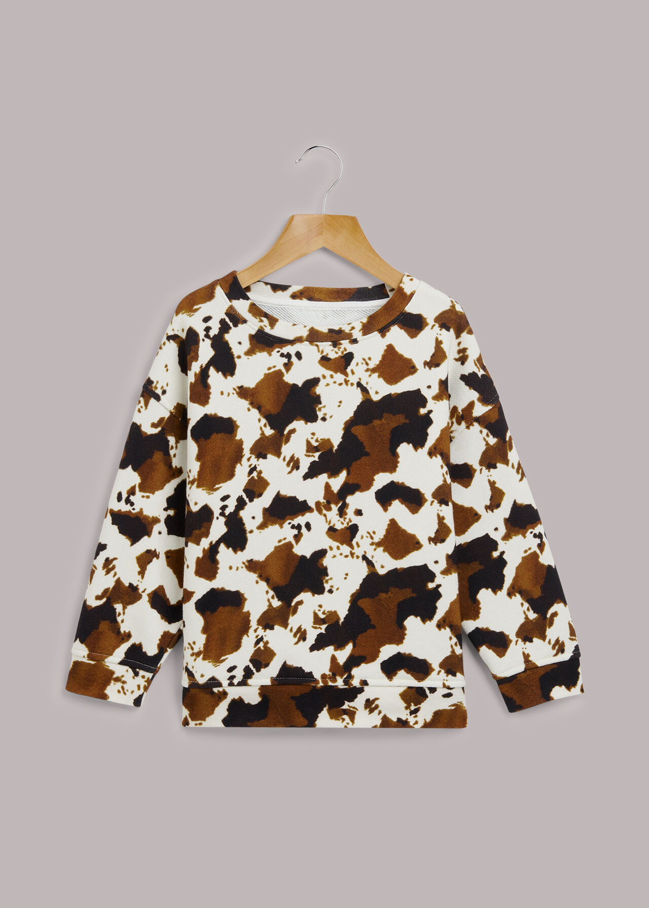 Cow Print Sweatshirt