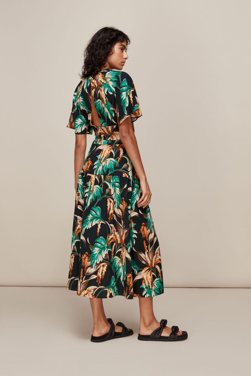 Green Tropical Floral Samira Skirt