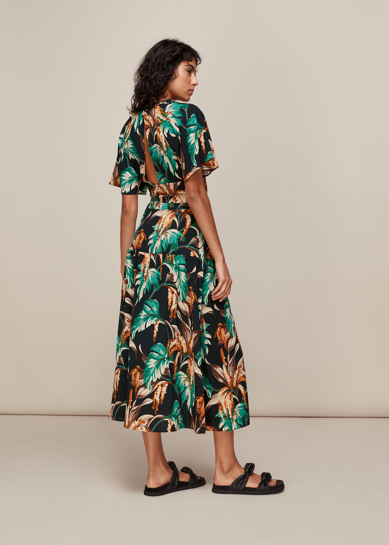 Tropical Floral Samira Skirt Green/Multi