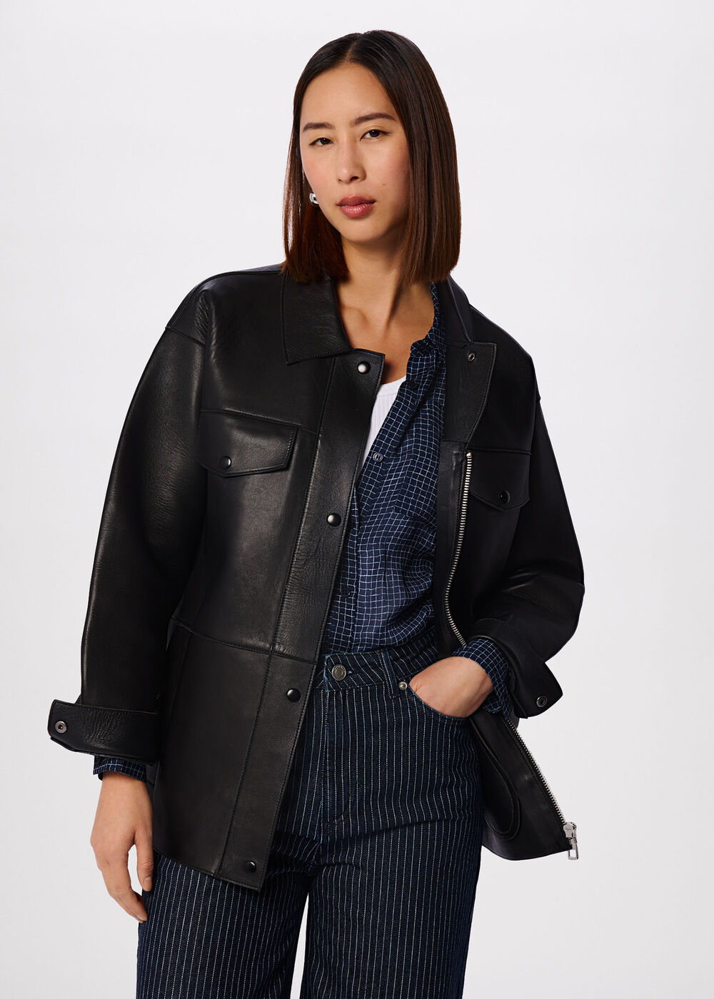 Clean Bonded Leather Jacket