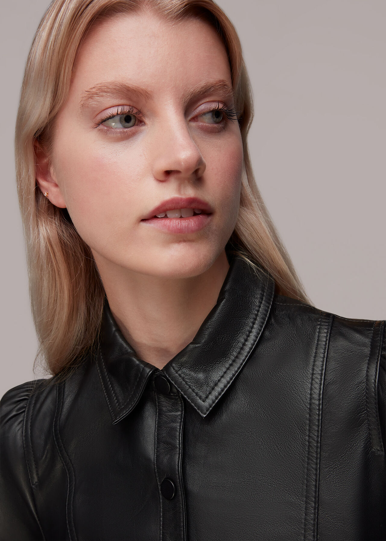 Phoebe Short Leather Dress