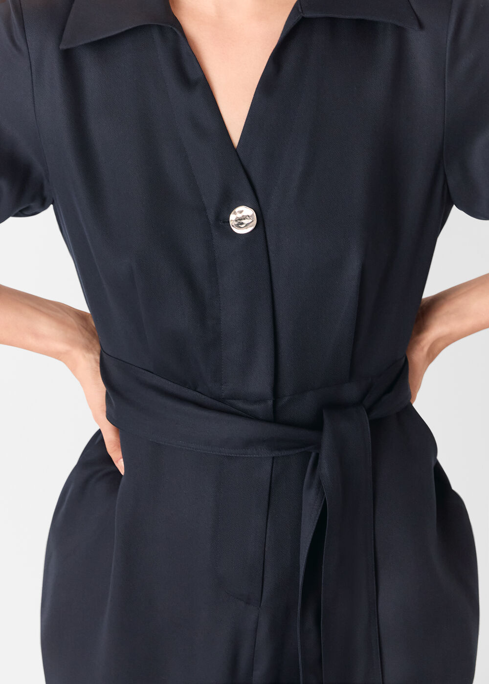 Button Front Jumpsuit