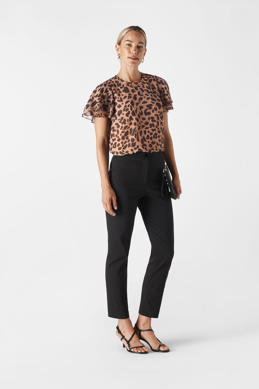 Brushed Cheetah Shell Top Leopard Print