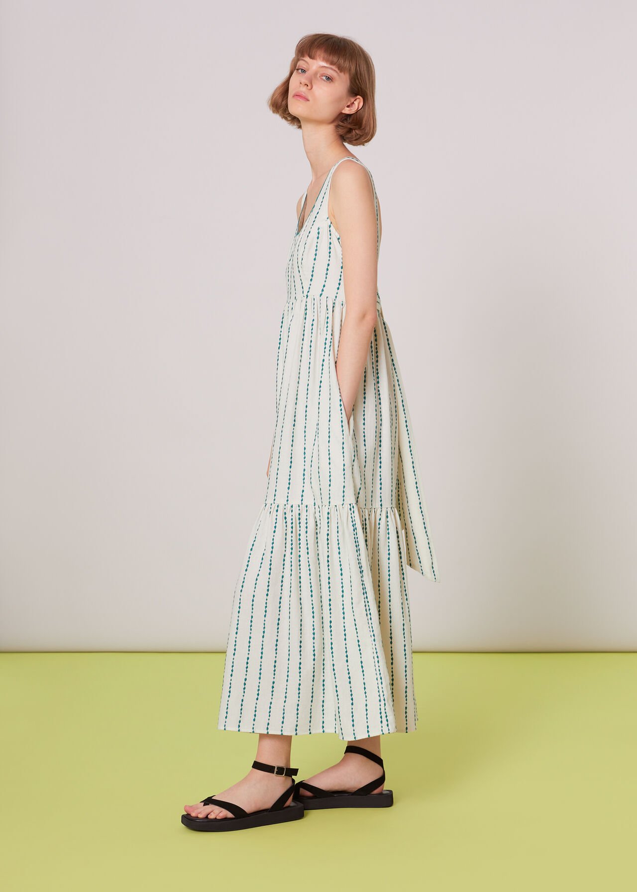 Marin Embroidered Midi Dress