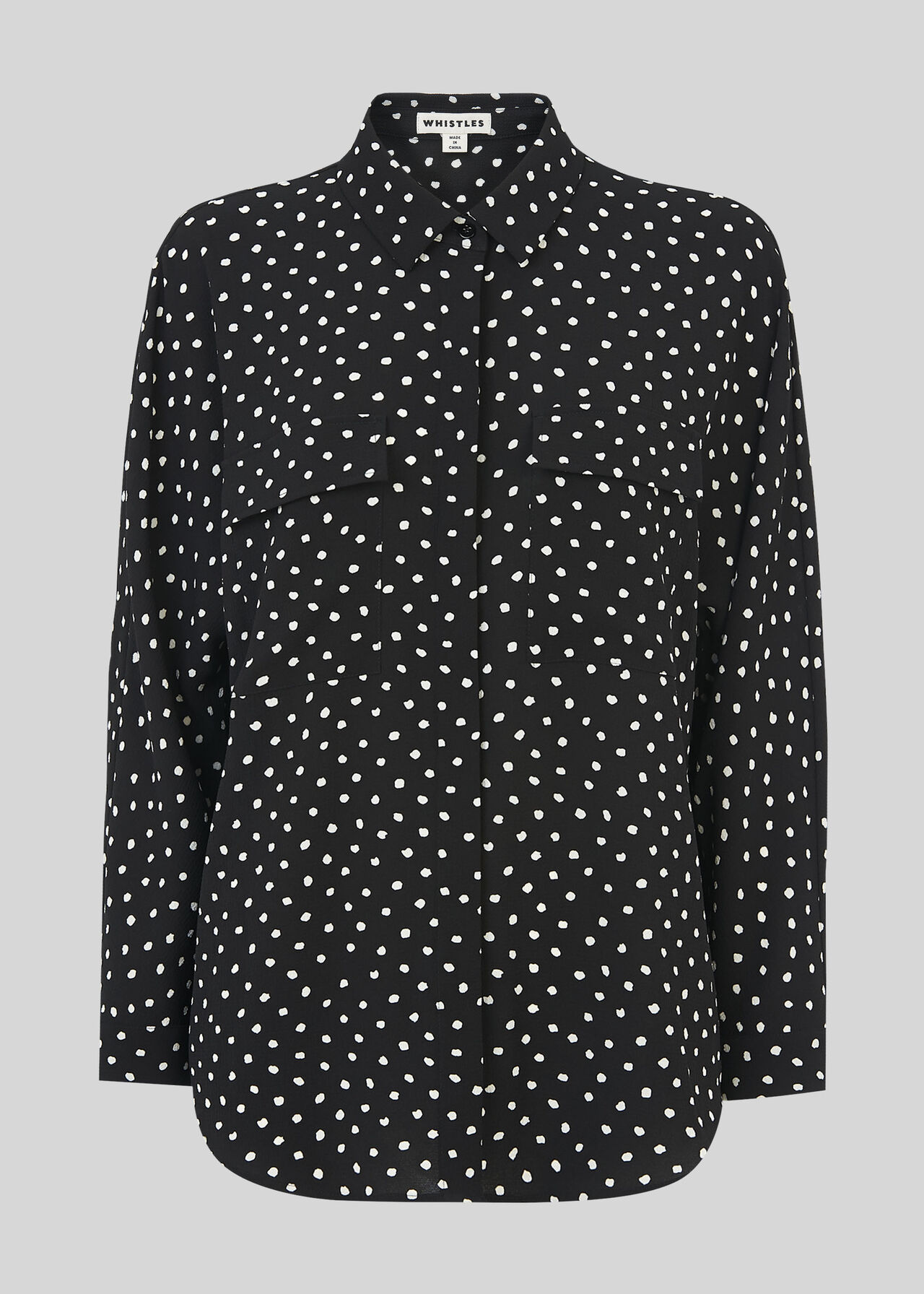 Abstract Spot Selma Blouse Black/Multi