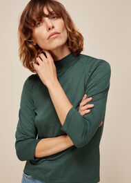 High Neck Puff Sleeve Top