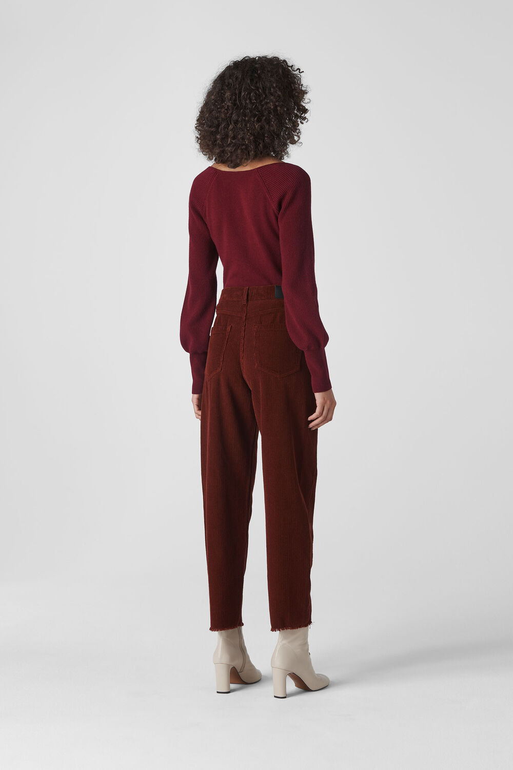 Square Neck Knit Burgundy