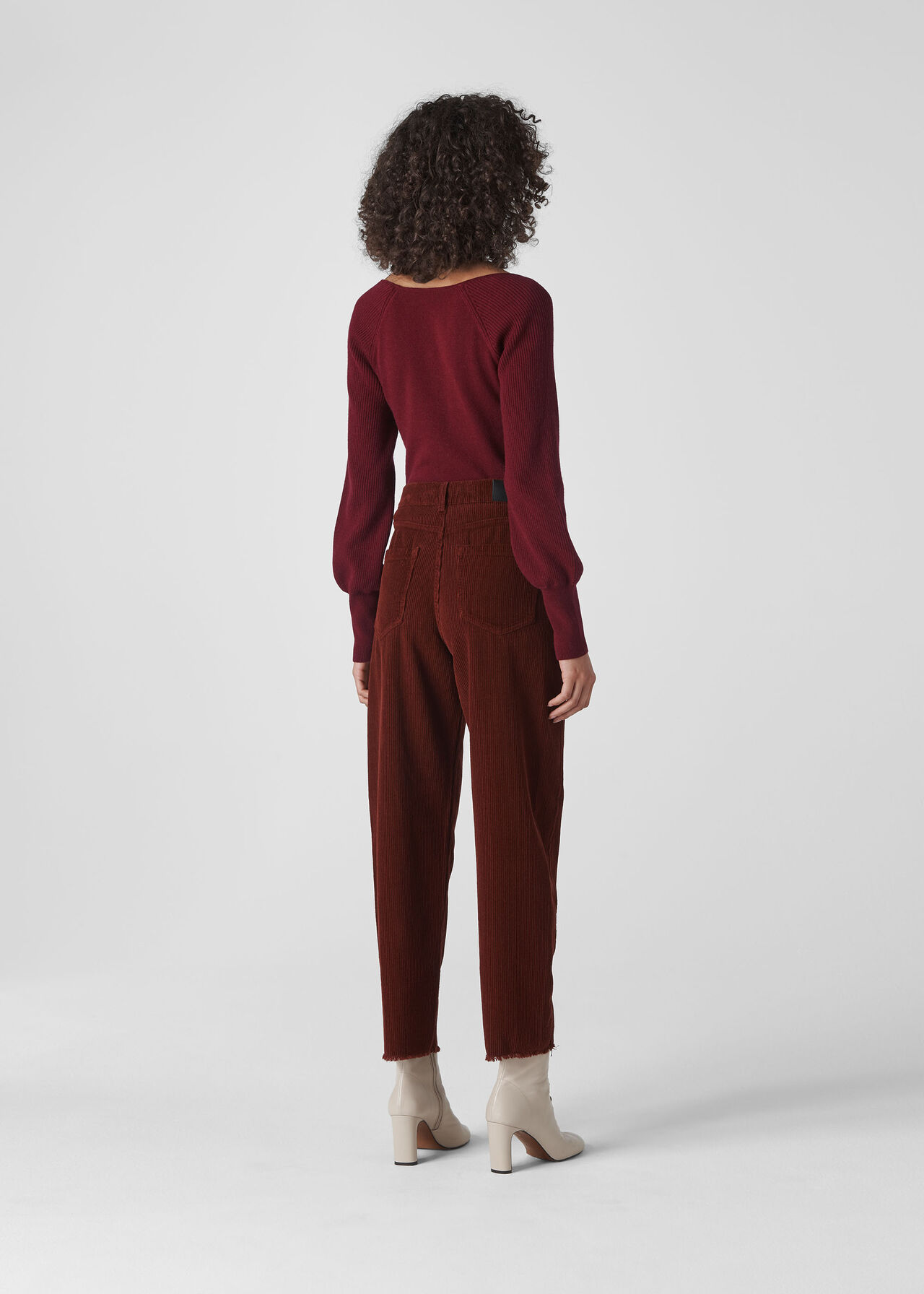 Square Neck Knit Burgundy