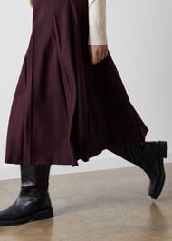 Petite Wool Blend Pleated Kilt Skirt