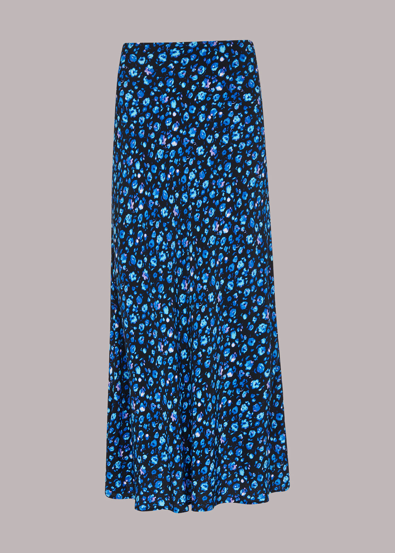 Blurred Floral Bias Skirt
