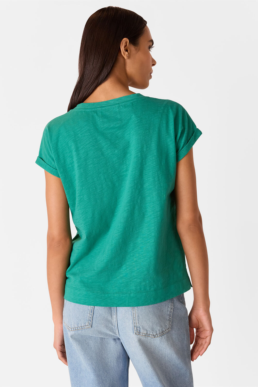 Willa V Neck Cap Sleeve Tee
