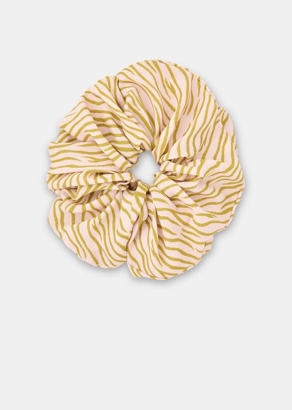 Green Tiger Flame Scrunchie