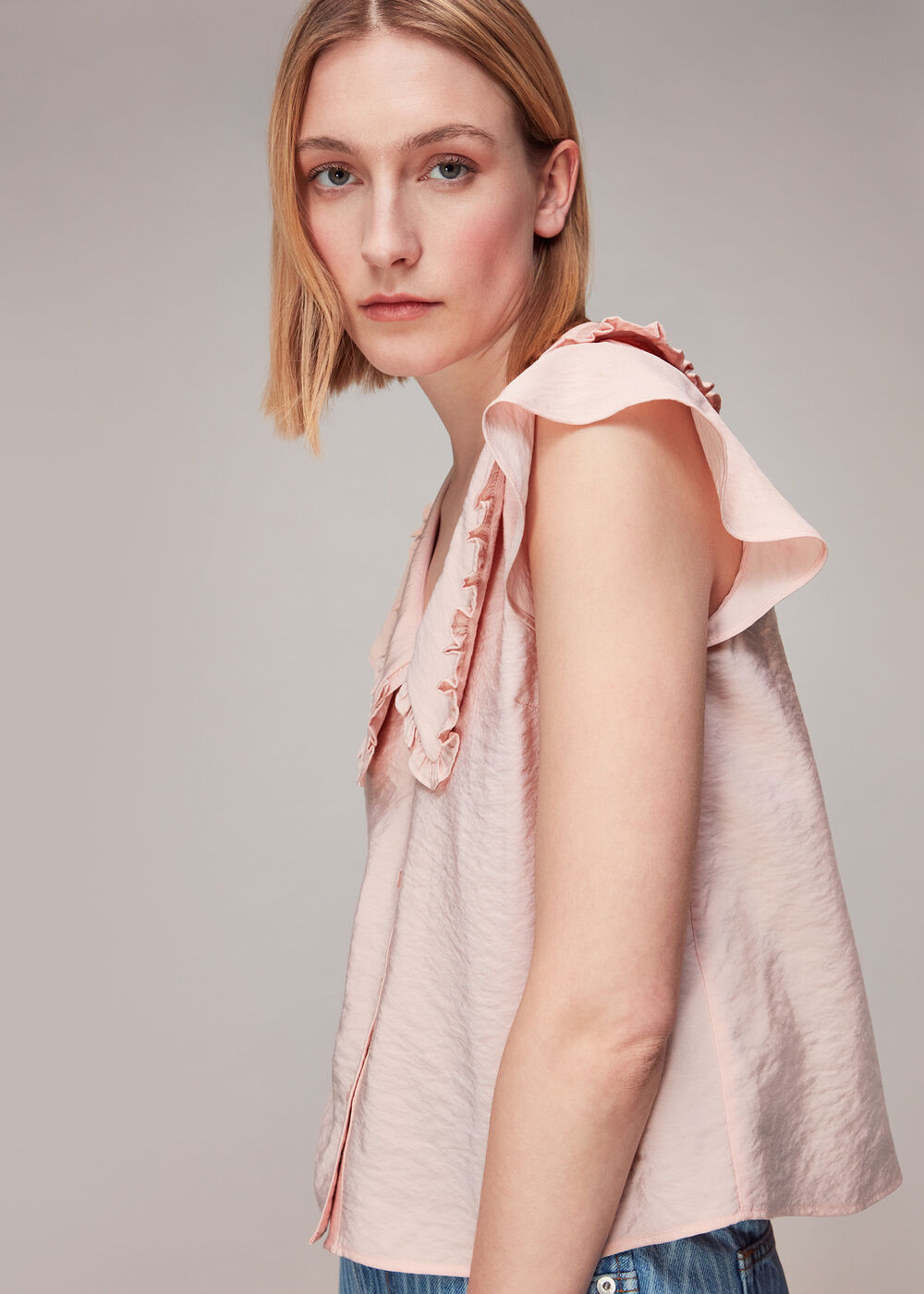 Short Sleeve Collar Top