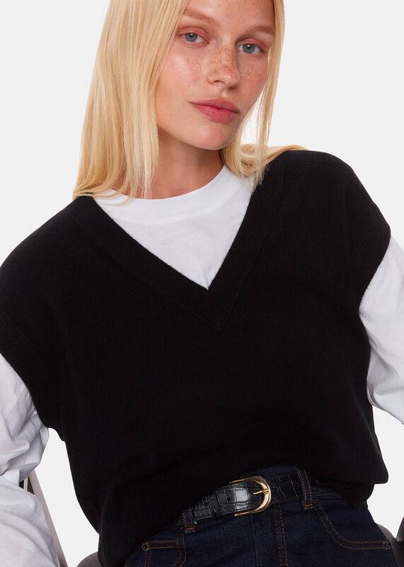 Black Shiny Croc Belt