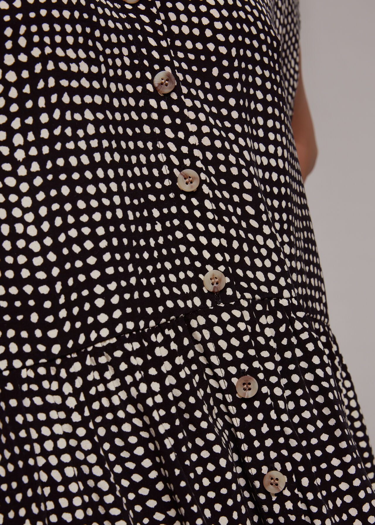 Spotted Check Peplum Top